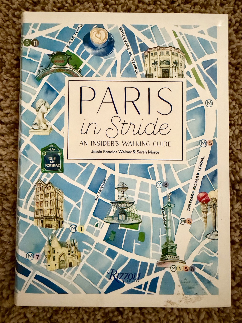 Paris in Stride Illustrated Walking Guide - Blue Cover